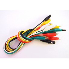 【Tool-018】 Ten Alligator Test clips with wires set 